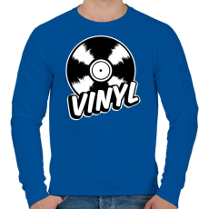 PRINTFASHION Hanglemez - Férfi pulóver - Királykék