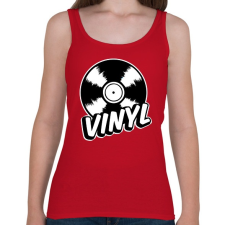 PRINTFASHION Hanglemez - Női atléta - Cseresznyepiros női trikó