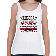 PRINTFASHION Hangosan beszélek - Női atléta - Fehér
