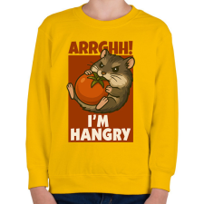PRINTFASHION Hangry hamster - Gyerek pulóver - Sárga gyerek pulóver, kardigán