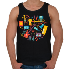 PRINTFASHION Hangszerek - Férfi atléta - Fekete