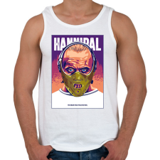 PRINTFASHION Hannibal - Férfi atléta - Fehér atléta, trikó