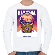 PRINTFASHION Hannibal - Férfi pulóver - Fehér férfi pulóver, kardigán