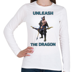 PRINTFASHION Hanzo - Unleash the Dragon - Női hosszú ujjú póló - Fehér