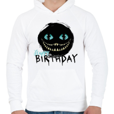 PRINTFASHION Happy Birthday - Horror - Férfi kapucnis pulóver - Fehér férfi pulóver, kardigán