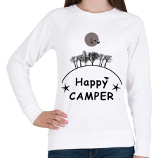 PRINTFASHION HAPPY CAMPER FF - Női pulóver - Fehér női pulóver, kardigán