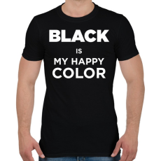 PRINTFASHION Happy color - Férfi póló - Fekete