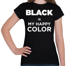 PRINTFASHION Happy color - Női póló - Fekete női póló