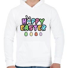 PRINTFASHION Happy Easter - Among Us - Férfi kapucnis pulóver - Fehér