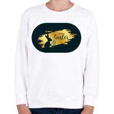 PRINTFASHION Happy easter - Arany-fekete - Gyerek pulóver - Fehér gyerek pulóver, kardigán