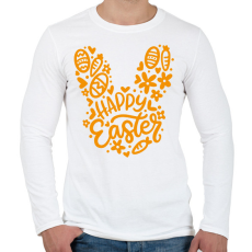 PRINTFASHION Happy Easter bunny - Férfi hosszú ujjú póló - Fehér