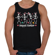 PRINTFASHION Happy Easter dance - Férfi atléta - Fekete atléta, trikó