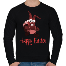 PRINTFASHION Happy Easter - Férfi pulóver - Fekete férfi pulóver, kardigán