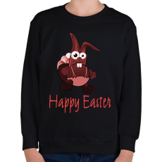 PRINTFASHION Happy Easter - Gyerek pulóver - Fekete