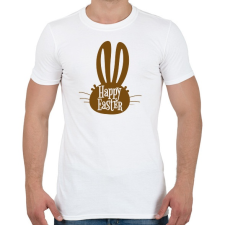PRINTFASHION Happy Easter - Nyúlfej - Férfi póló - Fehér férfi póló