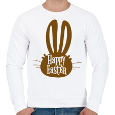 PRINTFASHION Happy Easter - Nyúlfej - Férfi pulóver - Fehér férfi pulóver, kardigán