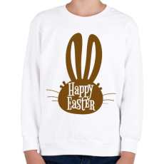 PRINTFASHION Happy Easter - Nyúlfej - Gyerek pulóver - Fehér