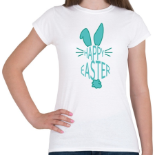 PRINTFASHION Happy Easter - Nyúllal - Női póló - Fehér női póló
