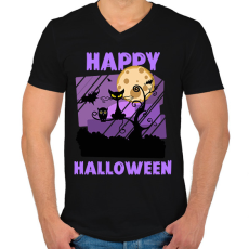 PRINTFASHION HAPPY HALLOWEEN 1 - Férfi V-nyakú póló - Fekete