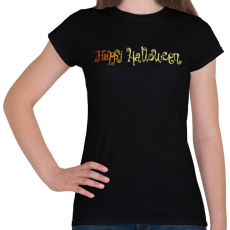 PRINTFASHION Happy Halloween átmenetes - Női póló - Fekete