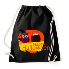 PRINTFASHION Happy Halloween Bagoly - Sportzsák, Tornazsák - Fekete tornazsák