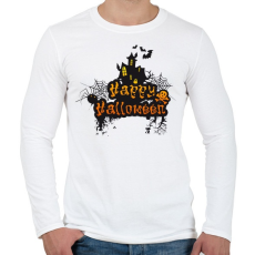 PRINTFASHION happy halloween - Férfi hosszú ujjú póló - Fehér