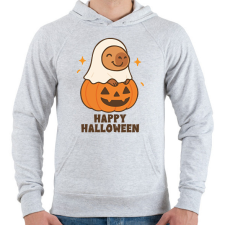 PRINTFASHION Happy Halloween - Férfi kapucnis pulóver - Sport szürke férfi pulóver, kardigán