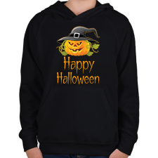 PRINTFASHION Happy Halloween  - Gyerek kapucnis pulóver - Fekete gyerek pulóver, kardigán