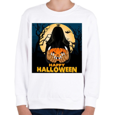 PRINTFASHION Happy Halloween - Gyerek pulóver - Fehér gyerek pulóver, kardigán