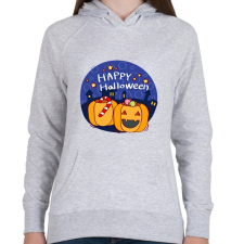 PRINTFASHION Happy Halloween Night - Női kapucnis pulóver - Sport szürke női pulóver, kardigán