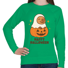 PRINTFASHION Happy Halloween - Női pulóver - Zöld