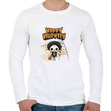 PRINTFASHION Happy Halloween tökfej - Férfi hosszú ujjú póló - Fehér