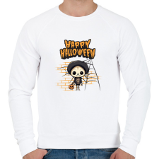 PRINTFASHION Happy Halloween tökfej - Férfi pulóver - Fehér férfi pulóver, kardigán
