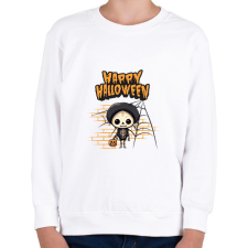 PRINTFASHION Happy Halloween tökfej - Gyerek pulóver - Fehér gyerek pulóver, kardigán