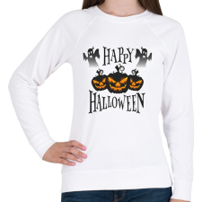 PRINTFASHION Happy Halloween Tökfejes - Női pulóver - Fehér női pulóver, kardigán
