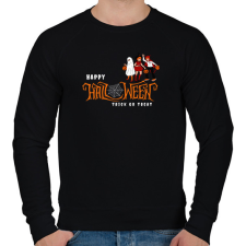 PRINTFASHION Happy Halloween Trick or Treat - Férfi pulóver - Fekete férfi pulóver, kardigán