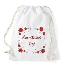 PRINTFASHION Happy Mothers Day - Sportzsák, Tornazsák - Fehér tornazsák