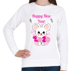 PRINTFASHION happy new year - Női pulóver - Fehér