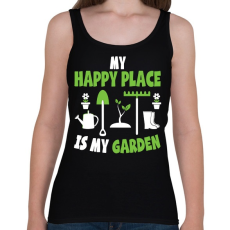 PRINTFASHION Happy place - Női atléta - Fekete