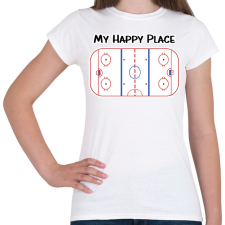 PRINTFASHION Happy place - Női póló - Fehér női póló