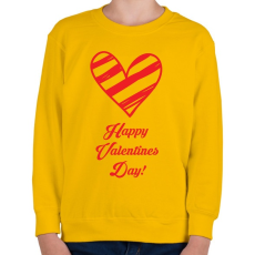 PRINTFASHION Happy Valentines day! - Gyerek pulóver - Sárga
