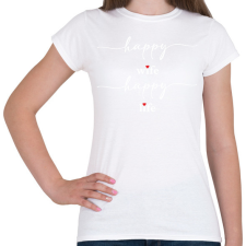 PRINTFASHION Happy Wife 3 - Női póló - Fehér női póló