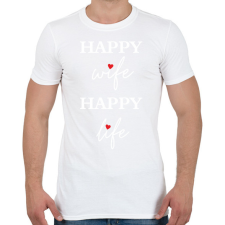 PRINTFASHION Happy Wife 4 - Férfi póló - Fehér férfi póló