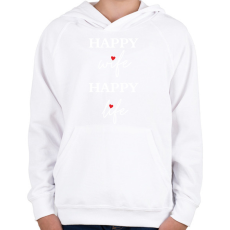 PRINTFASHION Happy Wife 4 - Gyerek kapucnis pulóver - Fehér