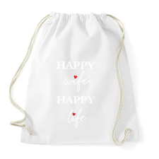 PRINTFASHION Happy Wife 4 - Sportzsák, Tornazsák - Fehér tornazsák