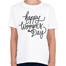 PRINTFASHION Happy Woman's Day - Gyerek póló - Fehér gyerek póló