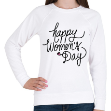 PRINTFASHION Happy Woman's Day - Női pulóver - Fehér