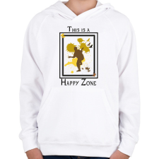 PRINTFASHION happy zone - Gyerek kapucnis pulóver - Fehér gyerek pulóver, kardigán