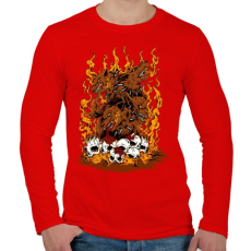 PRINTFASHION Harag - Férfi hosszú ujjú póló - Piros