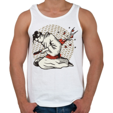 PRINTFASHION Harakiri japán tollrajz - Férfi atléta - Fehér